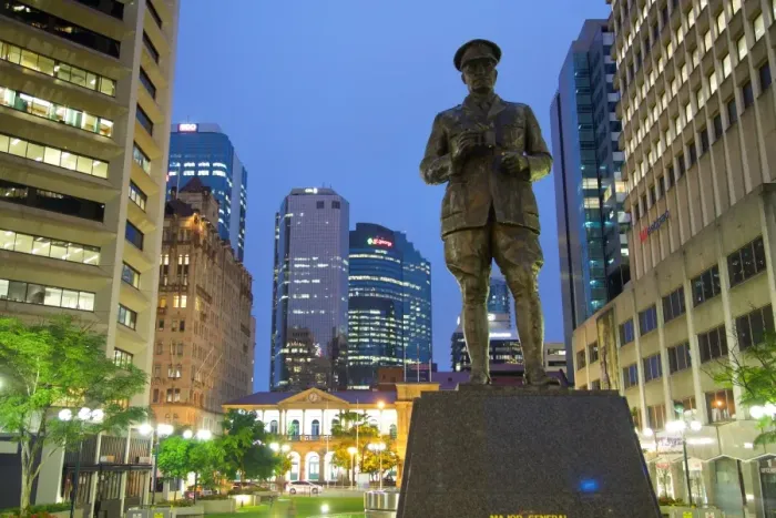 Framed Print : Sir William Glasgow Statue on Post Office Square, Brisbane, Queensland, Australia Framed Print : Sir William Glasgow Statue on Post Office Square, Brisbane, Queensland, Australia