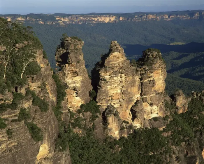 Framed Print : The Three Sisters from Echo Point at Katoomba in the Blue Mountains of New South Wales Framed Print : The Three Sisters from Echo Point at Katoomba in the Blue Mountains of New South Wales
