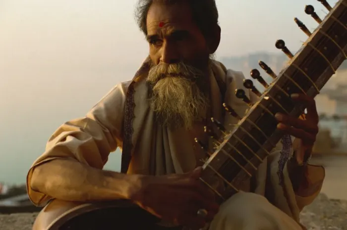 Framed Print : Sitar and player beside the Ganga River, Varanasi, Uttar Pradesh state, India, Asia Framed Print : Sitar and player beside the Ganga River, Varanasi, Uttar Pradesh state, India, Asia