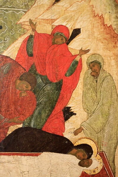 Sixteenth century painting of the The Entombment by Pskov, Russian Museum, St