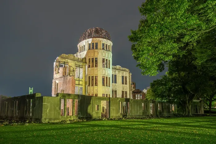 Framed Print : The skeletal ruins of the A-Bomb Dome at dusk, Hypocenter, Hiroshima Peace Memorial, UNESCO, Hiroshima, Honshu, Japan Framed Print : The skeletal ruins of the A-Bomb Dome at dusk, Hypocenter, Hiroshima Peace Memorial, UNESCO, Hiroshima, Honshu, Japan