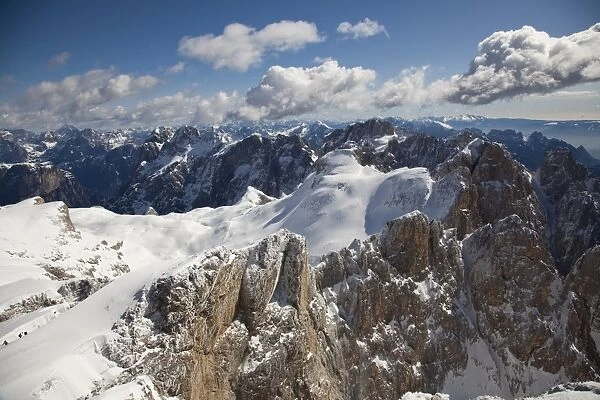Ski mountaineering, Pale di San Martino, Cima Fradusta ascent, Dolomites