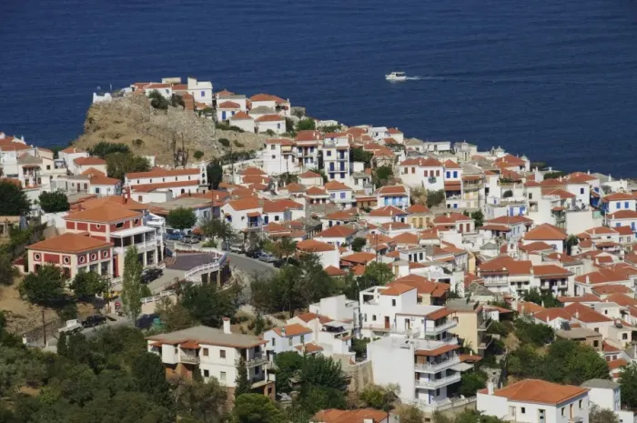 Framed Print : Skopelos Town, Skopelos, Sporades Islands, Greek Islands, Greece, Europe Framed Print : Skopelos Town, Skopelos, Sporades Islands, Greek Islands, Greece, Europe