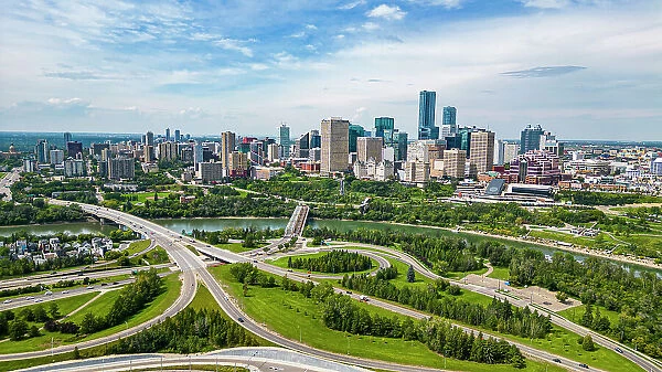 Skyline of Edmonton, Alberta, Canada, North America