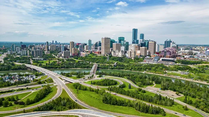 Framed Print : Skyline of Edmonton, Alberta, Canada, North America Framed Print : Skyline of Edmonton, Alberta, Canada, North America