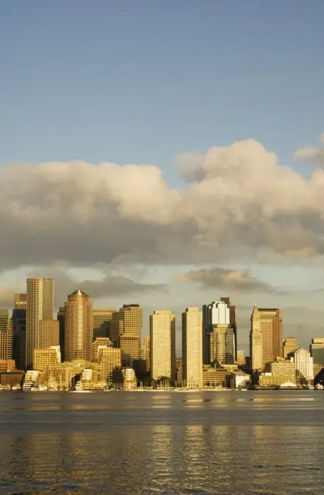 Framed Print : The skyline of the Financial District across Boston Harbor Framed Print : The skyline of the Financial District across Boston Harbor