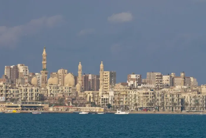 Framed Print : The skyline and habour of Alexandria, Egypt, North Africa, Africa Framed Print : The skyline and habour of Alexandria, Egypt, North Africa, Africa
