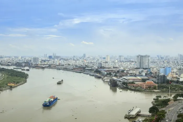 Framed Print : The skyline of Ho Chi Minh City (Saigon) showing the Bitexco tower and the Saigon River Framed Print : The skyline of Ho Chi Minh City (Saigon) showing the Bitexco tower and the Saigon River