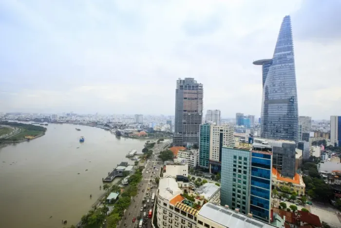 Framed Print : The skyline of Ho Chi Minh City (Saigon) showing the Bitexco tower and the Saigon River Framed Print : The skyline of Ho Chi Minh City (Saigon) showing the Bitexco tower and the Saigon River