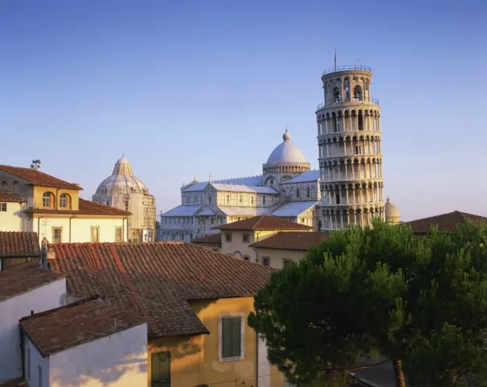 Framed Print : Skyline with the Leaning Tower, Duomo and Baptistery in the city of Pisa Framed Print : Skyline with the Leaning Tower, Duomo and Baptistery in the city of Pisa