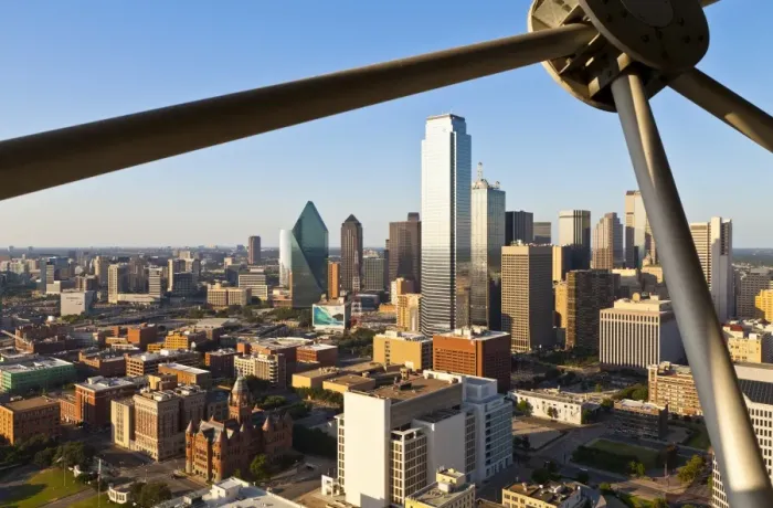 Framed Print : Skyline from Reunion Tower, Dallas, Texas, United States of America, North America Framed Print : Skyline from Reunion Tower, Dallas, Texas, United States of America, North America