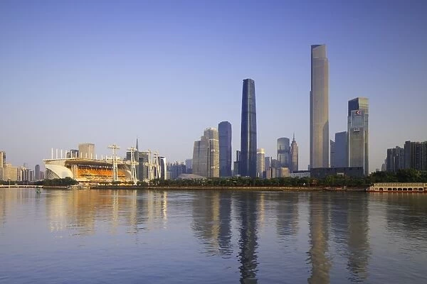 Skyline of Tianhe, Guangzhou, Guangdong, China, Asia