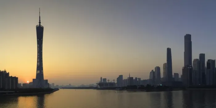 Framed Print : Skyline of Tianhe at sunset, Guangzhou, Guangdong, China, Asia Framed Print : Skyline of Tianhe at sunset, Guangzhou, Guangdong, China, Asia