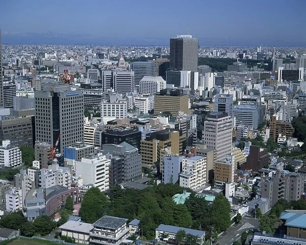 The skyline of Tokyo