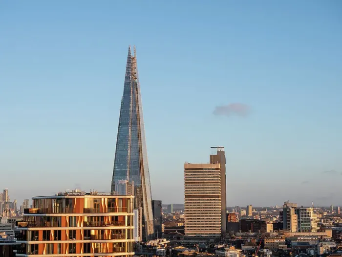 Framed Print : Skyline view of The Shard from Tate Modern, London, England, United Kingdom, Europe