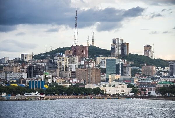 The skyline of Vladivostok, Russia, Eurasia