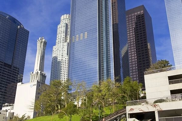 Skyscrapers in the Bunker Hill District, Los Angeles, California, United States of America