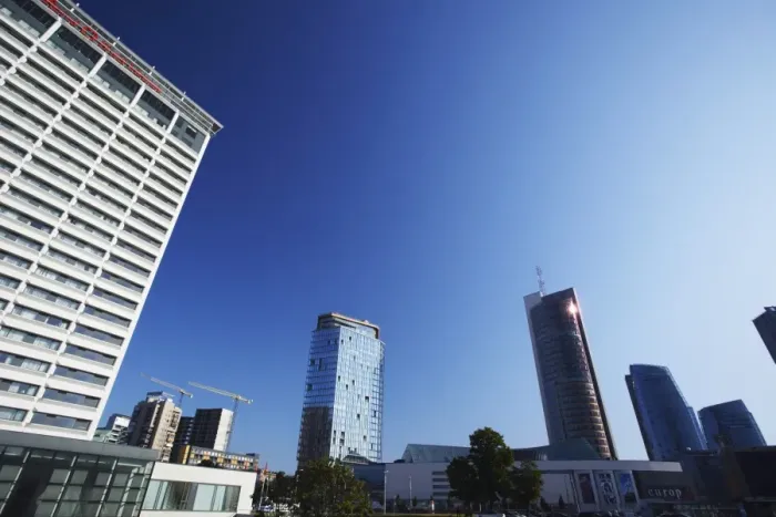 Framed Print : Skyscrapers In Business District, Vilnius, Lithuania, Baltic States, Europe Framed Print : Skyscrapers In Business District, Vilnius, Lithuania, Baltic States, Europe