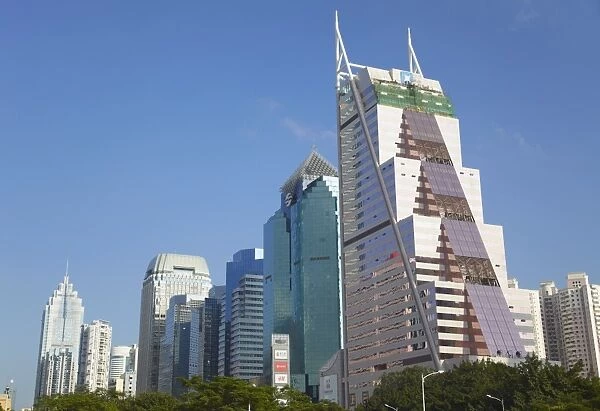 Skyscrapers in downtown Shenzhen, Guangdong, China, Asia