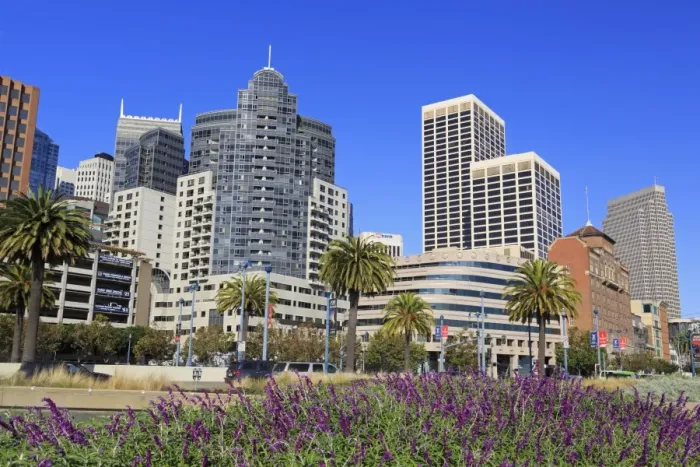 Framed Print : Skyscrapers on the Embarcadero, San Francisco, California, United States of America, North America
