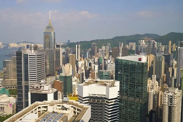 Skyscrapers on Hong Kong Island, Hong Kong, China, Asia