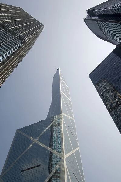 Skyscrapers, left to right, Cheung Kong Centre, Bank of China Tower and Citibank Tower