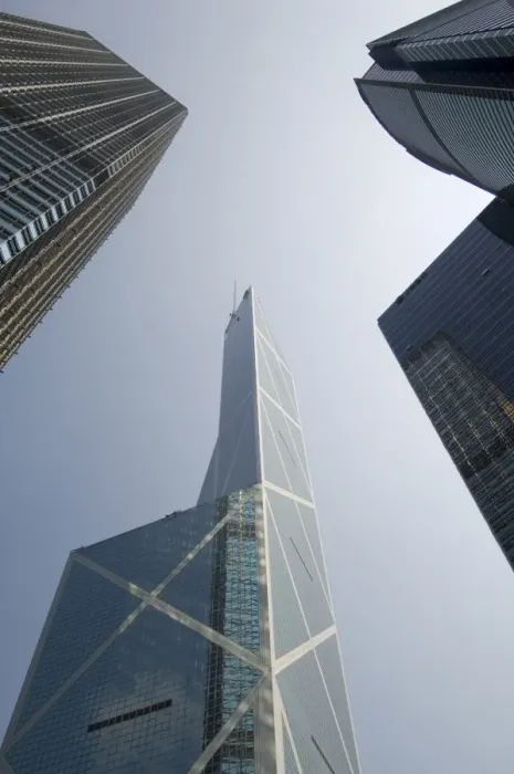 Framed Print : Skyscrapers, left to right, Cheung Kong Centre, Bank of China Tower and Citibank Tower Framed Print : Skyscrapers, left to right, Cheung Kong Centre, Bank of China Tower and Citibank Tower