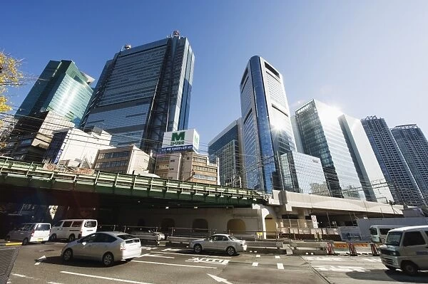 Skyscrapers in Shimbashi, Tokyo, Japan, Asia