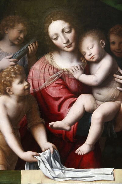 The Sleep of the Child Jesus presumed to be painted by Bernardino Luini in 1485, Paris