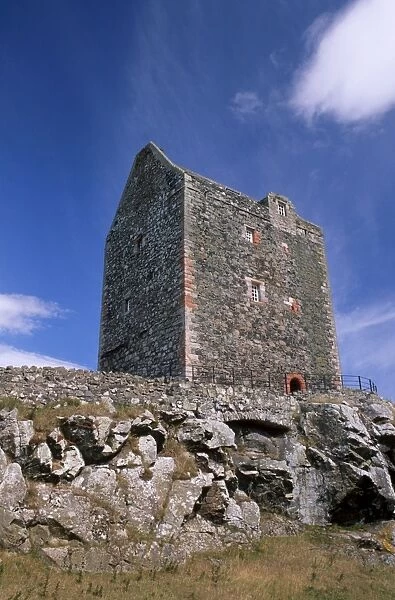 Smailholm Tower dating from the 16th century near Kelso