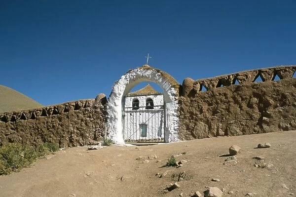 Small church near El Tatio geysers, Atacama desert, Chile, South America