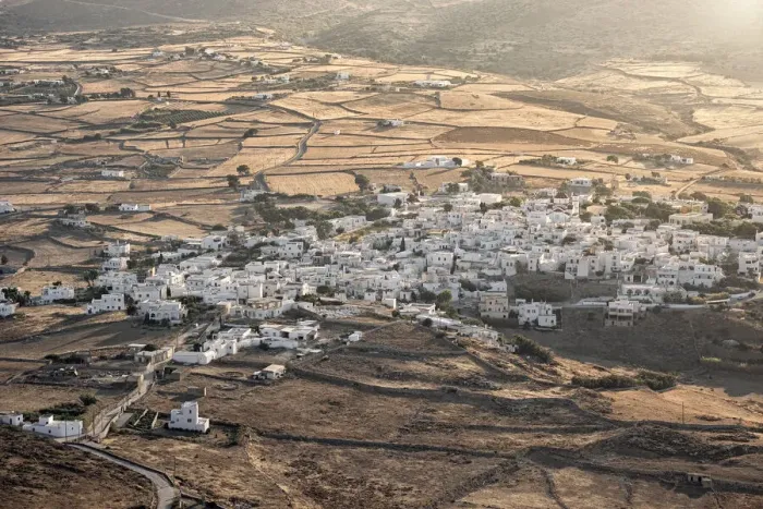 Framed Print : Small Greek village at sunset, Paros Island, Cyclades, Greek Islands, Greece, Europe Framed Print : Small Greek village at sunset, Paros Island, Cyclades, Greek Islands, Greece, Europe