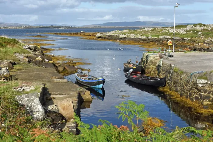 Framed Print : Small harbour on Lettermore island, west coast, Connemara, County Galway, Connacht, Republic of Ireland Framed Print : Small harbour on Lettermore island, west coast, Connemara, County Galway, Connacht, Republic of Ireland