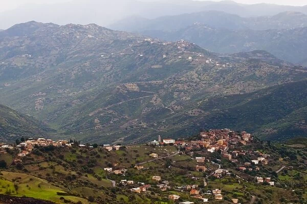 Small mountain villages in the mountains of the Kabylia, Algeria, North Africa, Africa