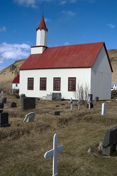 Small regional church near Dyrholaey, Iceland, Polar Regions