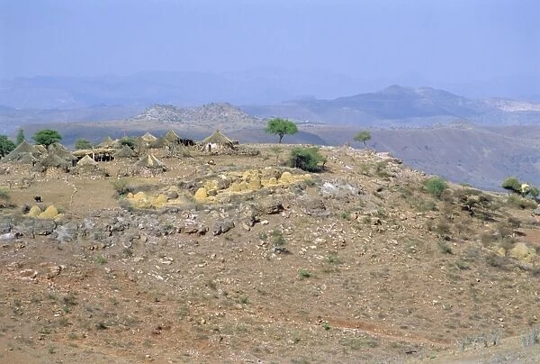 Small settlement in the Lasta Valley, Abyssinian Highlands, Wollo, Ethiopia