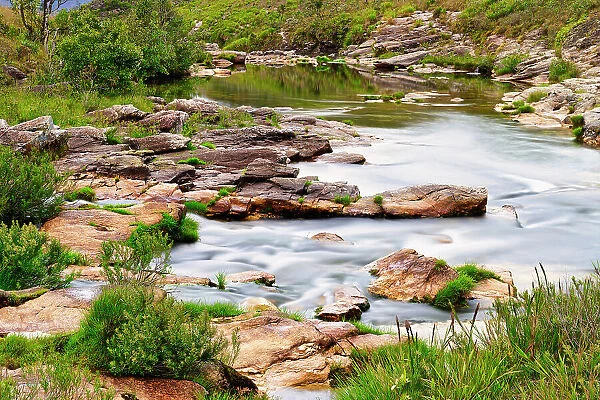 Small stream, Serra da Canastra, Minas Gerais, Brazil, South America