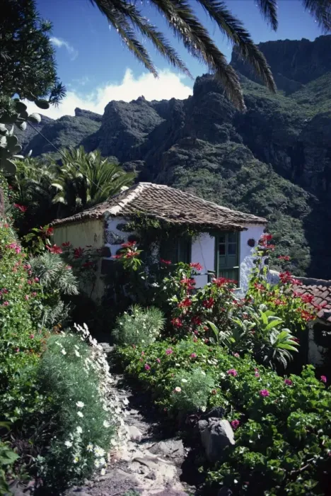 Framed Print : Small village house in Masca, Tenerife, Canary Islands, Spain, Europe