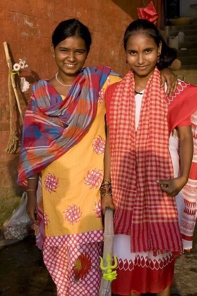 Smiling Indian women, Kolkata, West Bengal, India, Asia