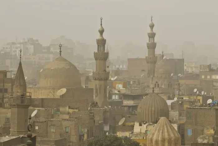 Framed Print : Smog over the minarets of Cairo, Egypt, North Africa, Africa Framed Print : Smog over the minarets of Cairo, Egypt, North Africa, Africa
