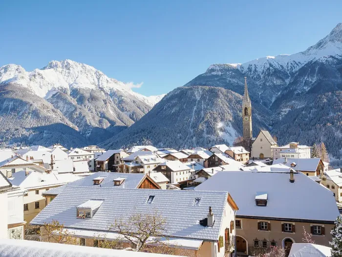 Framed Print : Snow atop the Alpine village of Sent, Graubunden, Switzerland, Europe Framed Print : Snow atop the Alpine village of Sent, Graubunden, Switzerland, Europe