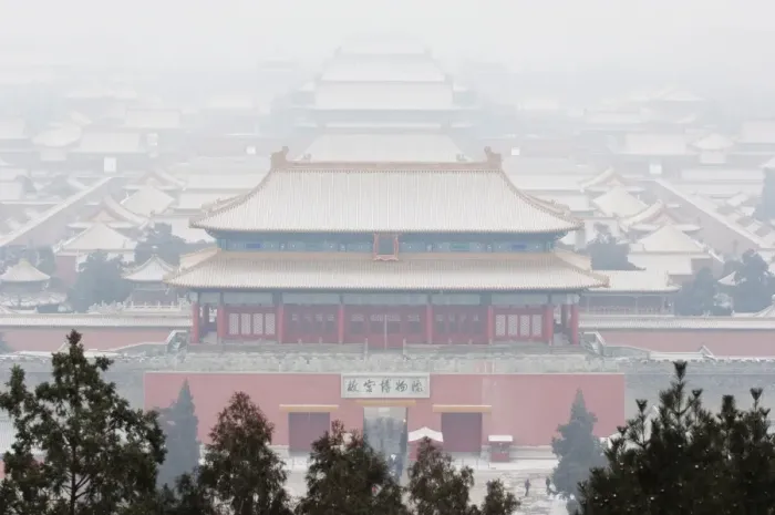 Framed Print : snow covered Forbidden City Palace Museum Unesco World Heritage Site Beijing China Framed Print : snow covered Forbidden City Palace Museum Unesco World Heritage Site Beijing China