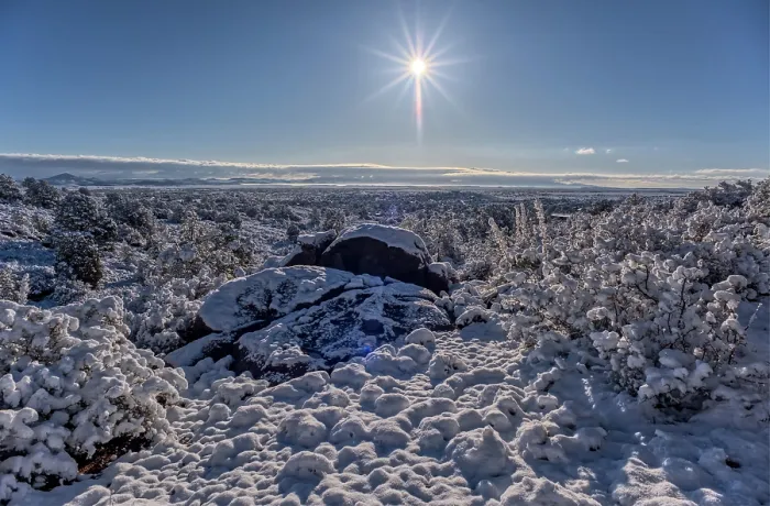 Framed Print : Snow covered landscape, Chino Valley, Arizona, USA Framed Print : Snow covered landscape, Chino Valley, Arizona, USA