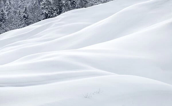 Snow dunes, Switzerland, Europe