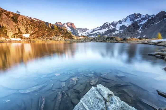Framed Print : Snowy peaks reflected in Lake Zana at sunrise, Malenco Valley, Valtellina, Province of Sondrio Framed Print : Snowy peaks reflected in Lake Zana at sunrise, Malenco Valley, Valtellina, Province of Sondrio