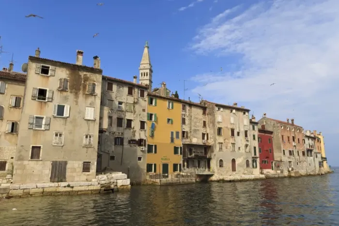 Framed Print : Soaring birds over the Old Town peninsula on a summers early morning, Rovinj (Rovigno) peninsula, Istria, Croatia, Europe Framed Print : Soaring birds over the Old Town peninsula on a summers early morning, Rovinj (Rovigno) peninsula, Istria, Croatia, Europe