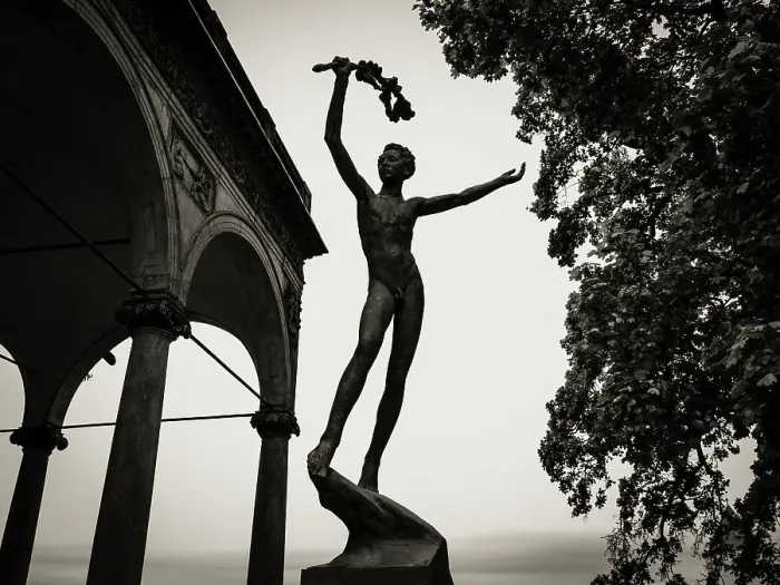 Framed Print : Socha Vitezstvi (Statue of Victory) bronze statue, Queen Anne's Summer Palace, Prague, Czechia (Czech Republic), Europe Framed Print : Socha Vitezstvi (Statue of Victory) bronze statue, Queen Anne's Summer Palace, Prague, Czechia (Czech Republic), Europe