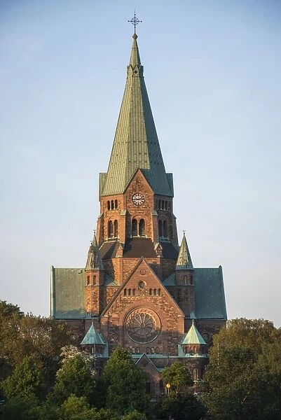 Sofia Church at sunset, Nytorget, Stockholm, Sweden, Scandinavia, Europe