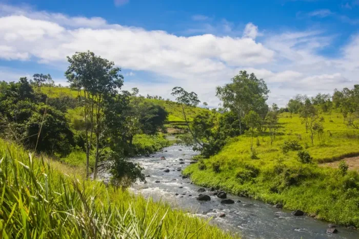 Framed Print : Sogeri river on the Kokoda trail, Papua New Guinea, Pacific