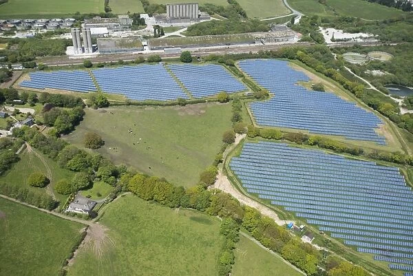 Solar panels in Cornwall, England, United Kingdom, Europe